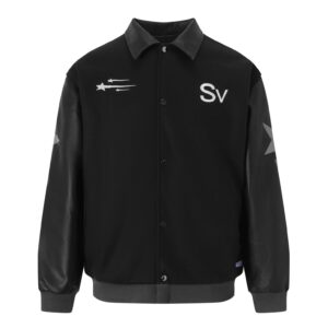 Patchwork Cotton & Leather Jacket SV-PWCJ1